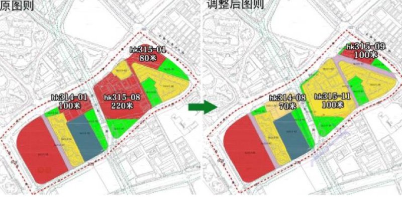 » 2、虹口北外滩220米地标楼改100米近日，虹口区公示《北外滩地区控制性详细规划hk314、hk315、hk319街坊局部调整初步成果》