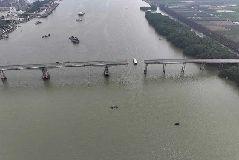 » 6、货轮撞击引桥导致垮塌，广州沥心沙大桥5人遇难今晨，广州沥心沙大桥被船只撞断，造成人员伤亡