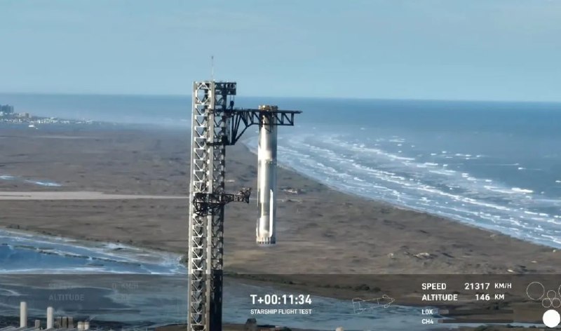 » 5、 星舰第七次试飞  上面级爆炸 助推器再次成功回收美国太空探索技术公司新一代重型运载火箭“星舰”16日实施第七次试飞