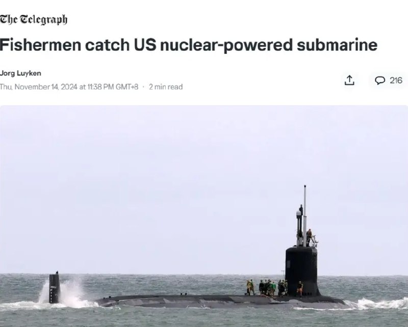 » 6. 挪威渔船撒网缠住美军核潜艇一艘不到10米挪威渔船居然“捕获”了一艘比足球场还长的美军核动力攻击潜艇？但对渔民来说，这“史上最大”的渔获却让其损失了近2.6万元人民币，美方赔偿更是遥遥无期