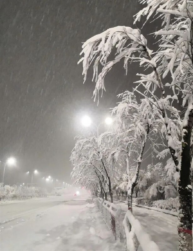 » 4、乌鲁木齐单日降雪创纪录，17个小时积雪超20厘米据新疆日报消息，11月5日午后至6日清晨，新疆天山沿线出现强降雪，乌鲁木齐先雨后雪，24小时降水量35.6毫米，排名同时段全国第一，并打破乌鲁木齐11月单日最强降水纪录