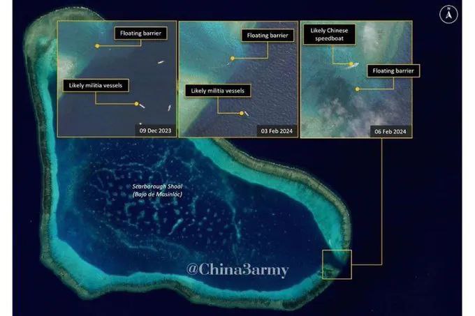» 4. 中国在黄岩岛环礁出口设置屏障2月26日，外交部发言人毛宁主持例行记者会