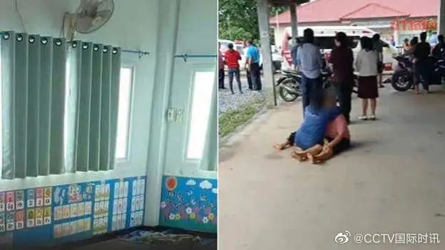 » 3. 泰国离职警察枪击幼儿园 至少38人死亡 枪手自杀时间10月6日，泰国东北部农磨兰普府发生恶性伤害事件，目前已造成38人死亡